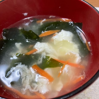 調味料2つ！卵白と野菜のスープ♡